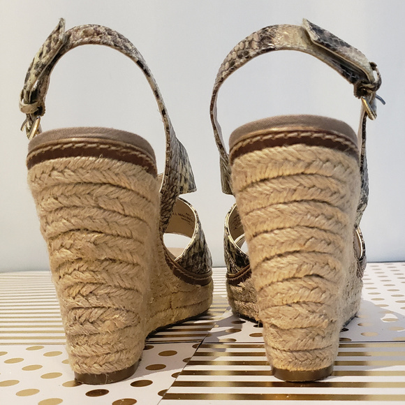 Anne Klein snake skin espadrille wedge - Picture 4 of 8